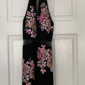 Black Floral Formal Dress (prom/wedding/formal event)